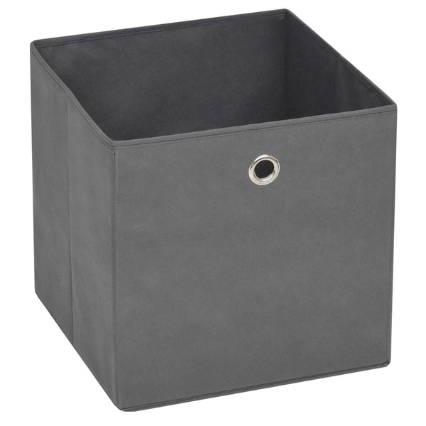 vidaXL Storage Boxes 10 pcs. Non-woven Fabric 28x28x28 cm Grey