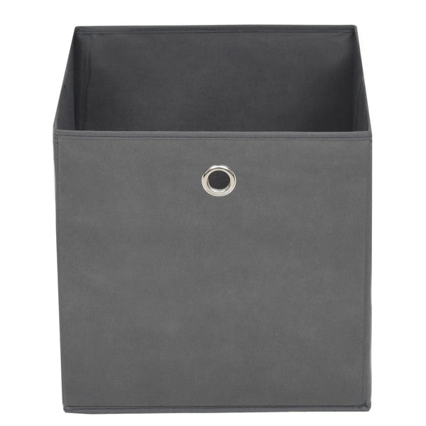 vidaXL Storage Boxes 10 pcs. Non-woven Fabric 28x28x28 cm Grey
