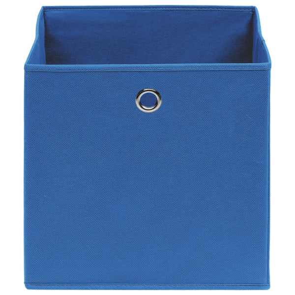 vidaXL Storage Boxes 10 pcs Non-Woven Fabric 28x28x28 cm Blue