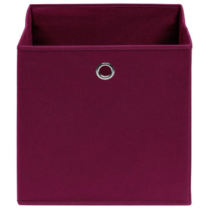 vidaXL Storage Boxes 10 pcs. Non-Woven Fabric 28x28x28 cm Dark Red
