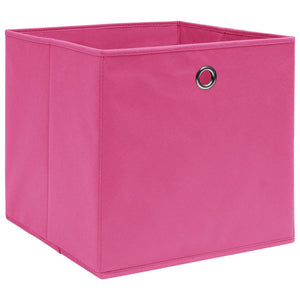 vidaXL Storage Boxes 4 pcs. Non-woven fabric 28x28x28 cm Pink