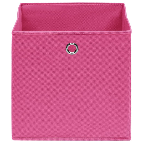 vidaXL Storage Boxes 4 pcs. Non-woven fabric 28x28x28 cm Pink