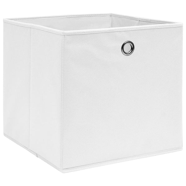 vidaXL Storage Boxes 4 pcs Non-Woven Fabric 28x28x28 cm White