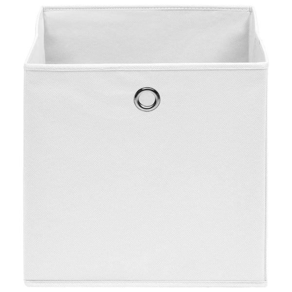 vidaXL Storage Boxes 10 pcs. Non-woven Fabric 28x28x28 cm White