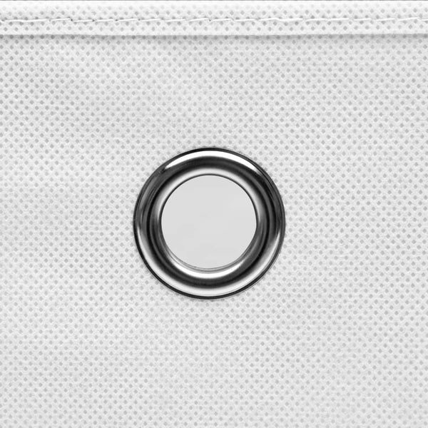 vidaXL Storage Boxes 10 pcs. Non-woven Fabric 28x28x28 cm White