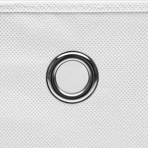 vidaXL Storage Boxes with Lids 10 pcs 28x28x28 cm White