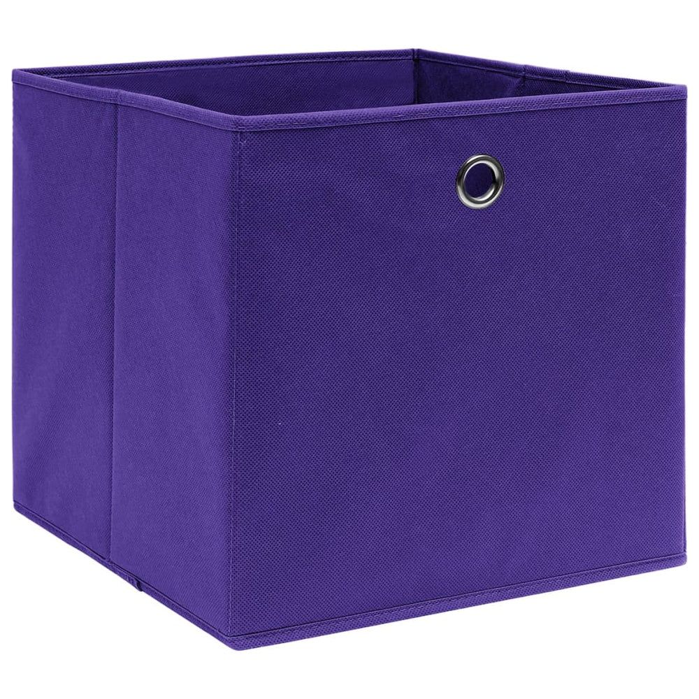 vidaXL Storage Boxes 4 pcs. Non-woven Fabric 28x28x28 cm Purple