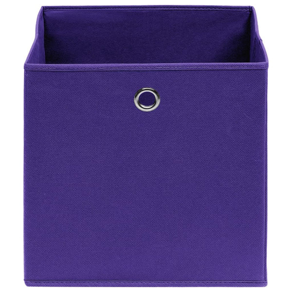 vidaXL Storage Boxes 10 pcs. Non-woven Fabric 28x28x28 cm Purple