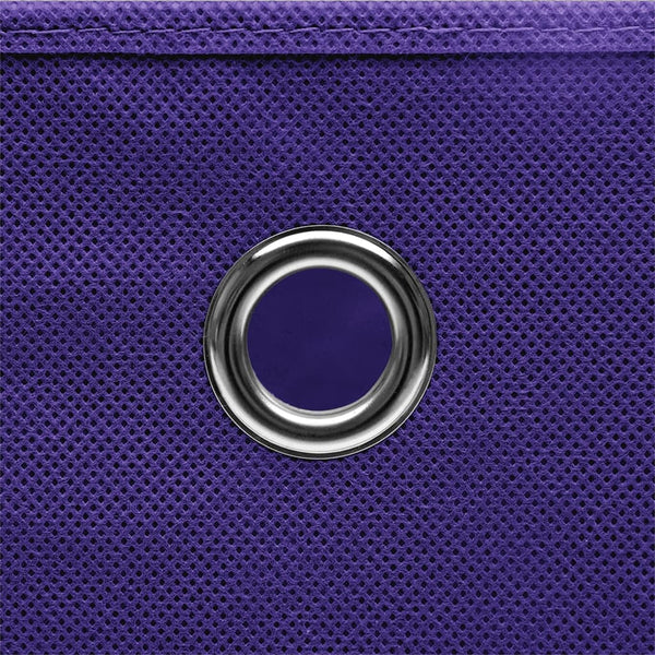 vidaXL Storage Boxes 10 pcs. Non-woven Fabric 28x28x28 cm Purple