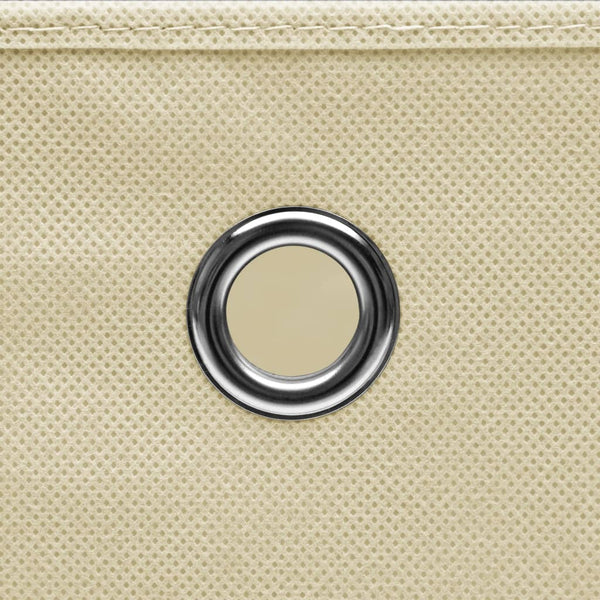 vidaXL Storage Boxes with Lids 4 pcs. 28x28x28 cm Cream