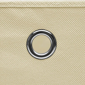 vidaXL Storage Boxes 10 pcs. Non-woven Fabric 28x28x28 cm Cream