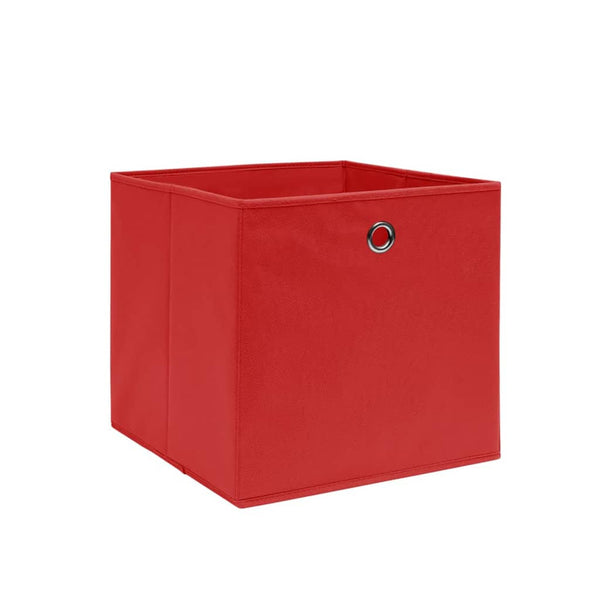 vidaXL Storage Boxes 4 pcs. Non-Woven Fabric 28x28x28 cm Red