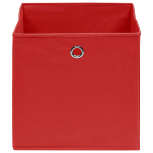 vidaXL Storage Boxes 4 pcs. Non-Woven Fabric 28x28x28 cm Red