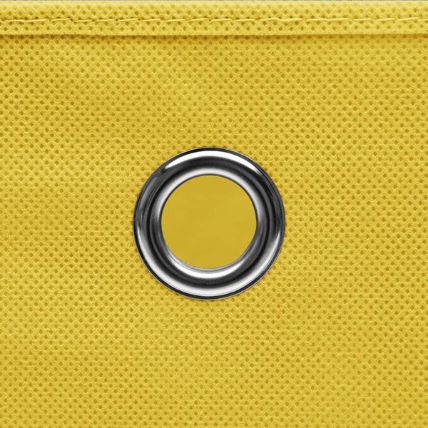 vidaXL Storage Boxes 10 pcs. Non-woven Fabric 28x28x28 cm Yellow