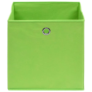 vidaXL Storage Boxes 10 pcs Non-Woven Fabric 28x28x28 cm Green