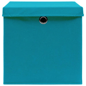 vidaXL Storage Boxes with Lids 4 pcs. 28x28x28 cm Baby Blue