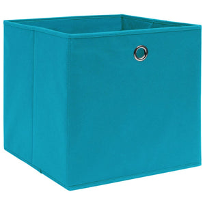 vidaXL Storage Boxes 10 pcs. Non-Woven Fabric 28x28x28 cm Baby Blue