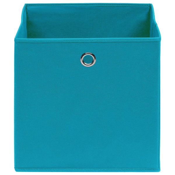 vidaXL Storage Boxes 10 pcs. Non-Woven Fabric 28x28x28 cm Baby Blue