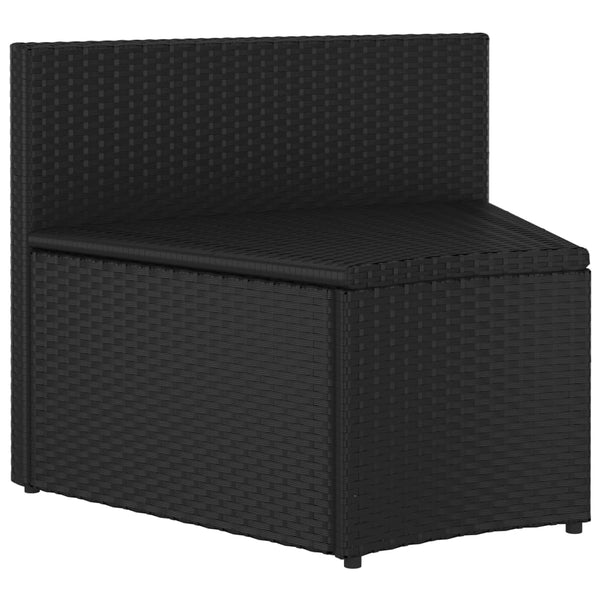 vidaXL 2-Piece Garden Sofa Set with Cushions Poly Rattan Black