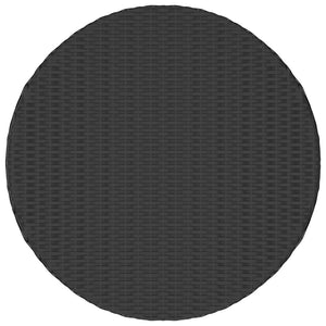 vidaXL Garden Table Black 70x70x73 cm Poly Rattan