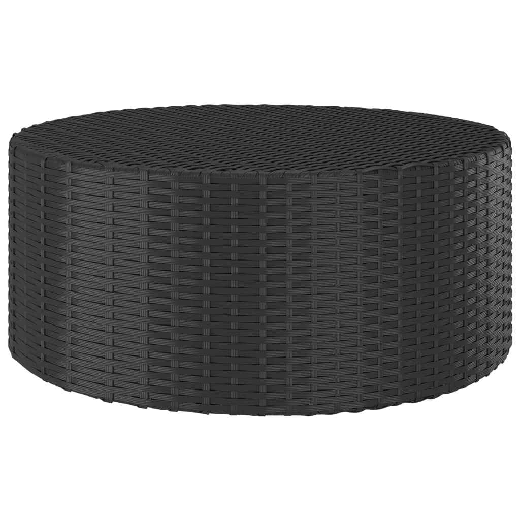 vidaXL Coffee Table Black 68x68x30 cm Poly Rattan