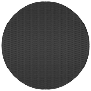 vidaXL Coffee Table Black 68x68x30 cm Poly Rattan