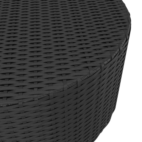 vidaXL Coffee Table Black 68x68x30 cm Poly Rattan