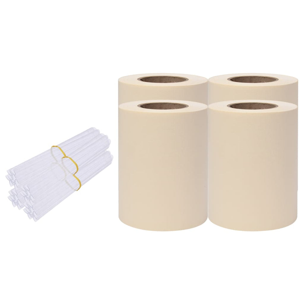 vidaXL Garden Privacy Screen 4 pcs PVC 35x0.19 m Cream
