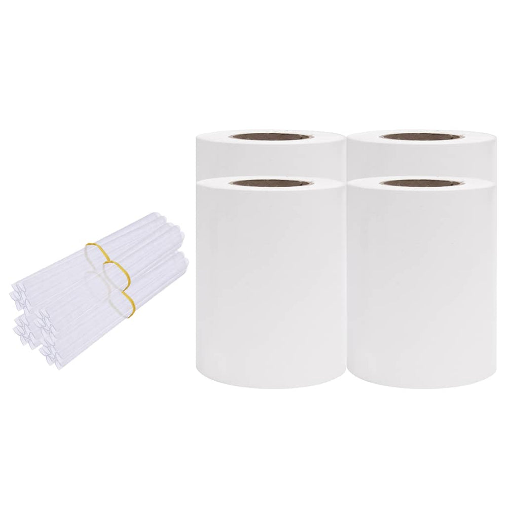 vidaXL Garden Privacy Screen 4 pcs. PVC 35x0.19 m White