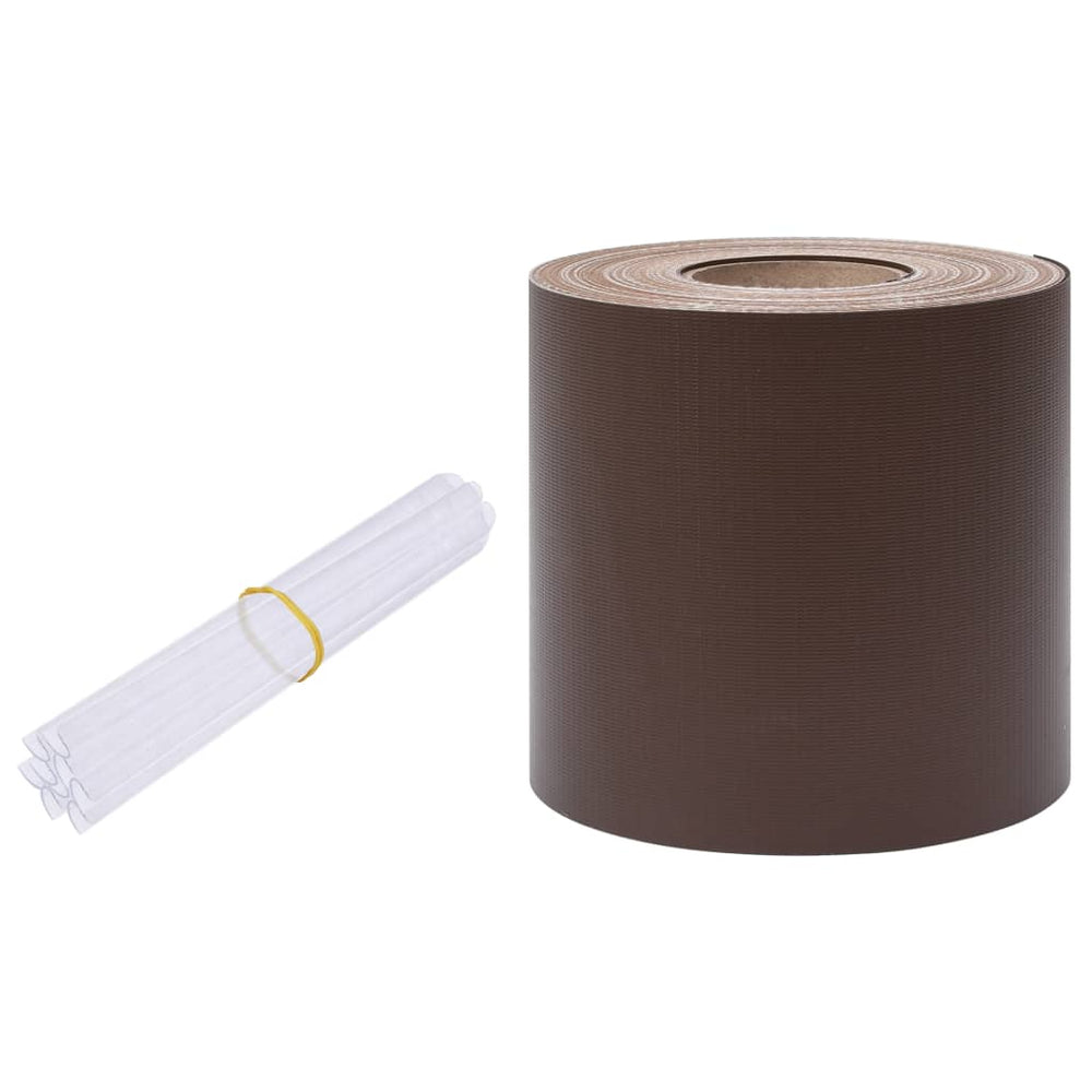 vidaXL PVC Garden Privacy Screen 35x0.19 m Brown