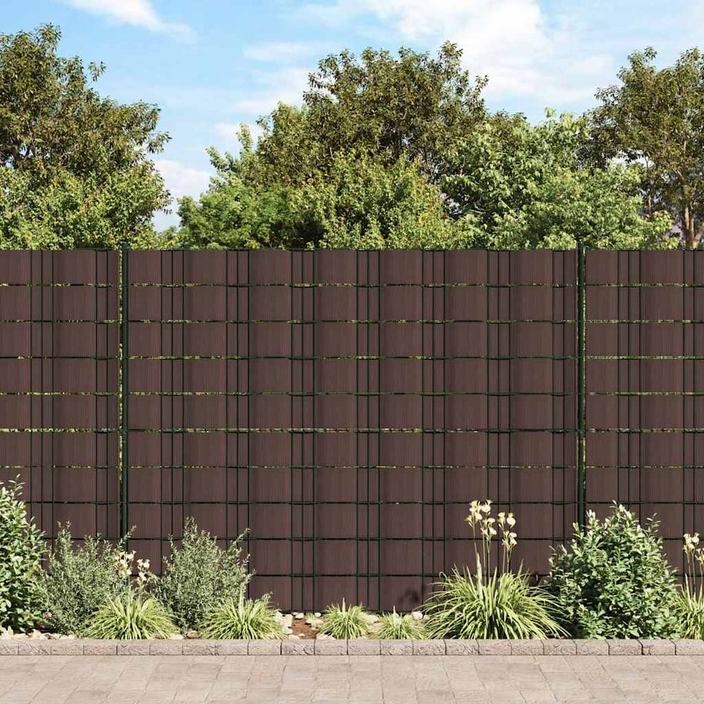 vidaXL Garden Privacy Screen 4 pcs. PVC 35x0.19 m Brown
