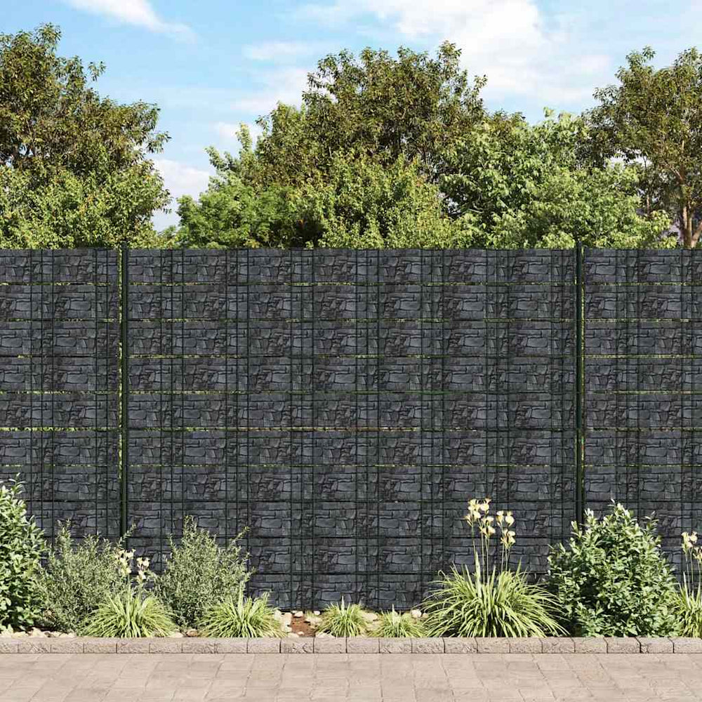 vidaXL Garden Privacy Screen 4 pcs. PVC 35x0.19 m Gray
