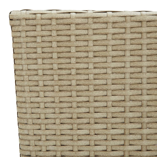vidaXL Garden Dining Chairs 2 pcs Poly Rattan Beige