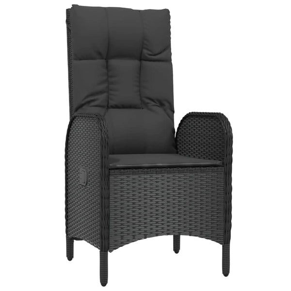 vidaXL Garden Chairs 2 pcs. Poly Rattan Black