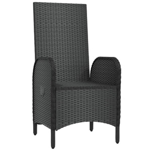 vidaXL Garden Chairs 2 pcs. Poly Rattan Black