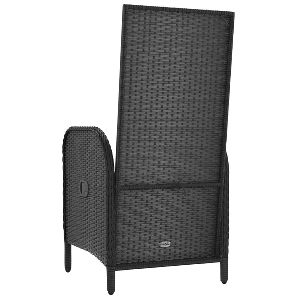 vidaXL Garden Chairs 2 pcs. Poly Rattan Black
