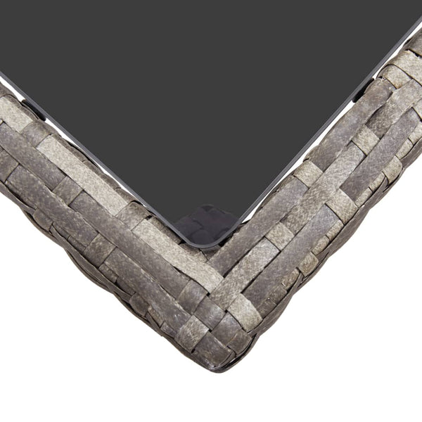 vidaXL Garden Table Gray 190x90x75 cm Poly Rattan