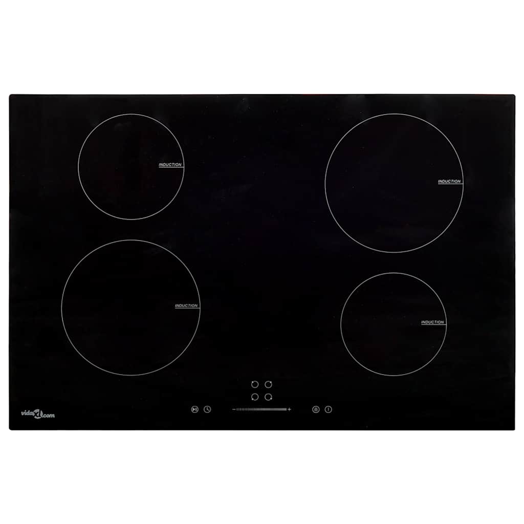 vidaXL 4-Zone Induction Cooktop Touch Control Glass 77cm 7000W