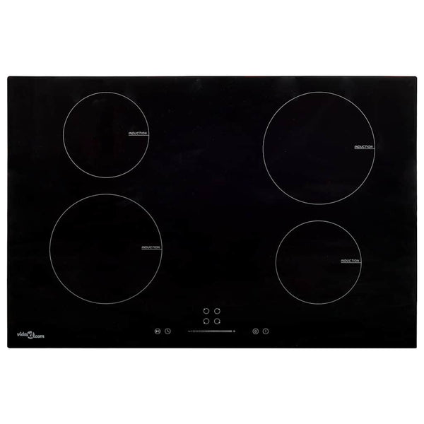 vidaXL 4-Zone Induction Cooktop Touch Control Glass 77cm 7000W