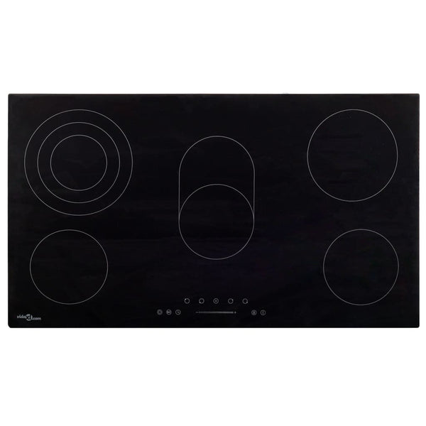 vidaXL Ceramic Hob with 5 Plates Touch Control 77 cm 8500 W