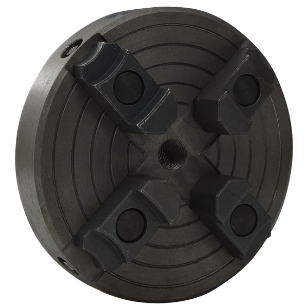 vidaXL 4-Jaw Chuck with M18 Mount Steel Black 150x63 mm