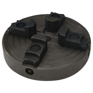 vidaXL 4-Jaw Chuck with M18 Mount Steel Black 150x63 mm