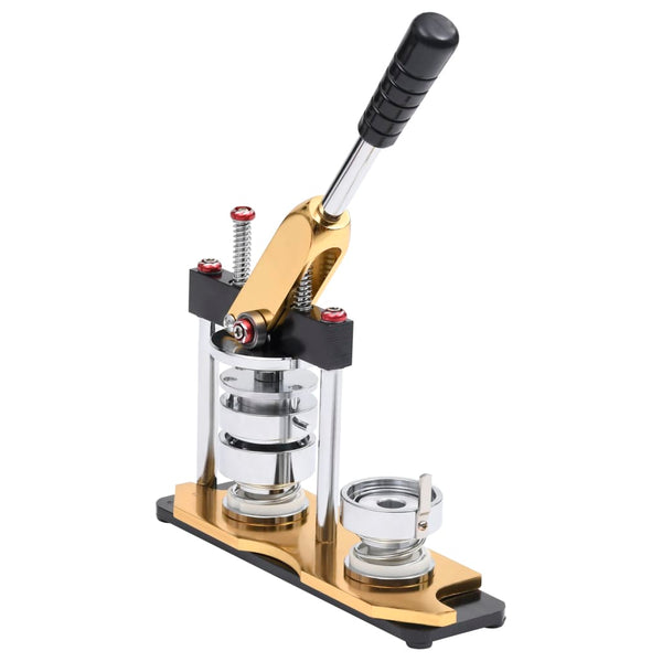 vidaXL Button Maker Machine with 500 Button Parts 58 mm Rotary Die Cutter