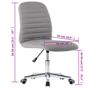 vidaXL Dining Chairs 4 pcs. Light Grey Fabric