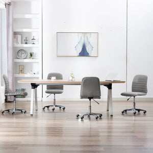 vidaXL Dining Chairs 4 pcs. Light Grey Fabric