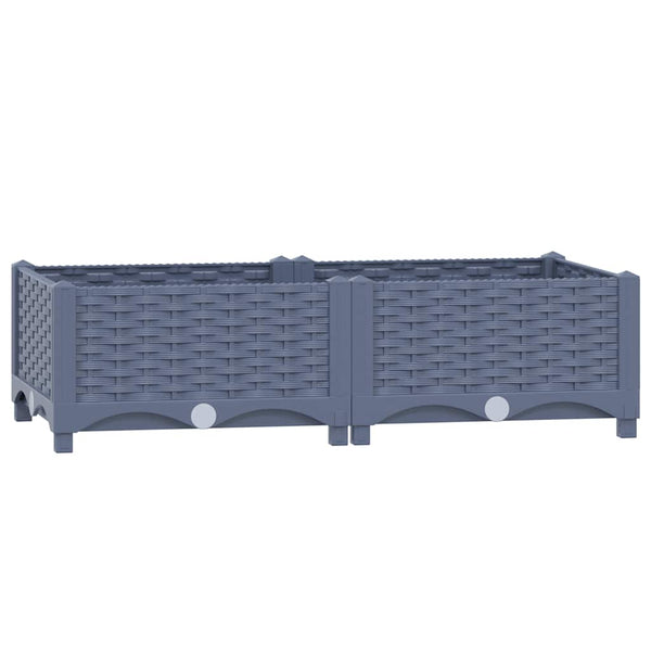 vidaXL Raised Garden Bed 80x40x23 cm Polypropylene