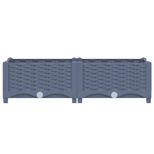 vidaXL Raised Garden Bed 80x40x23 cm Polypropylene