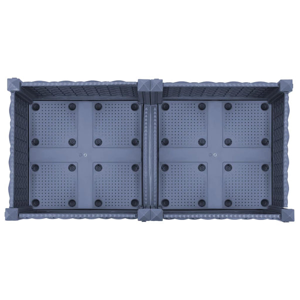 vidaXL Raised Garden Bed 80x40x23 cm Polypropylene