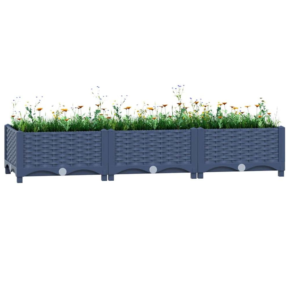 vidaXL Raised Garden Bed 120x40x23 cm Polypropylene