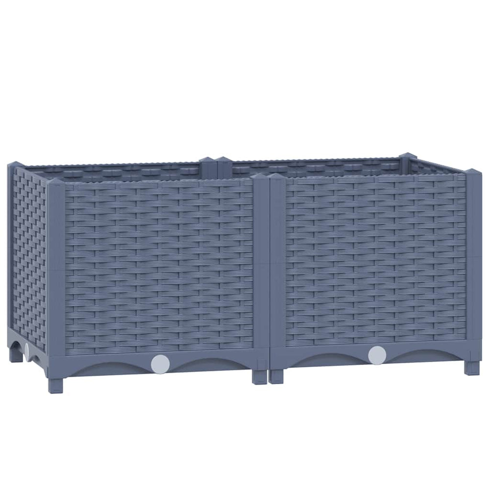 vidaXL Raised Garden Bed 80x40x38 cm Polypropylene